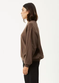 Outerwear<Afends Mackie  -  Crew Neck Jumper Coffee