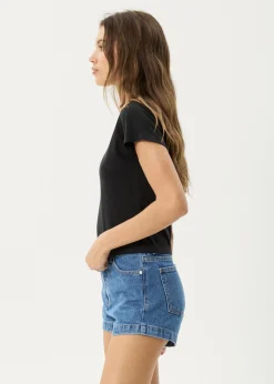 Tees & Shirts<Afends Maisie - Baby Tee Stone Black