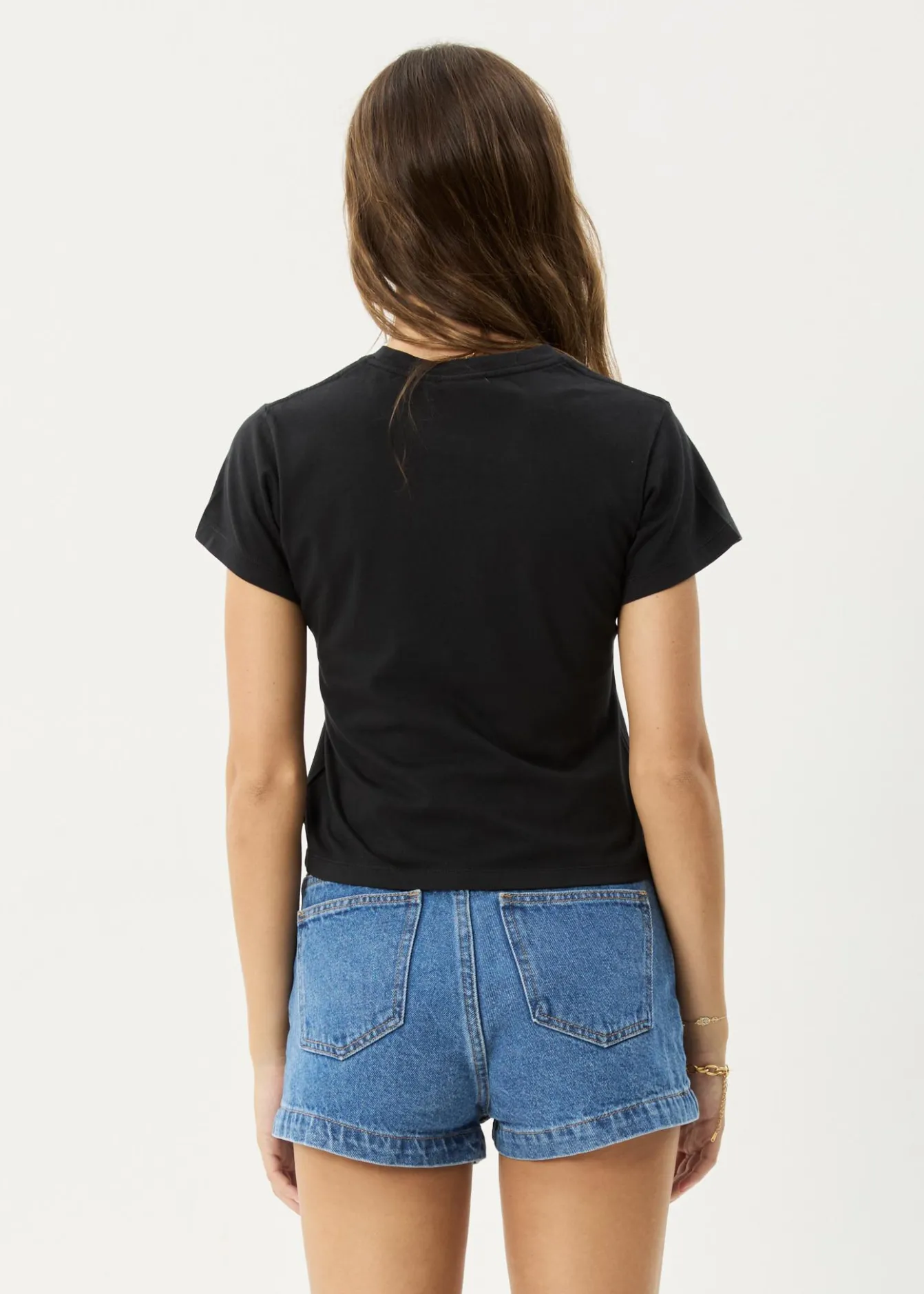Tees & Shirts<Afends Maisie - Baby Tee Stone Black