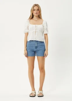 Sets & Co-Ords|Tees & Shirts<Afends Marlow  - Tie Front Top White