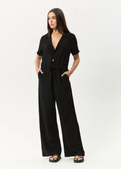 Jumpsuits & Overalls<Afends Mason  - Relaxed Jumpsuit Black