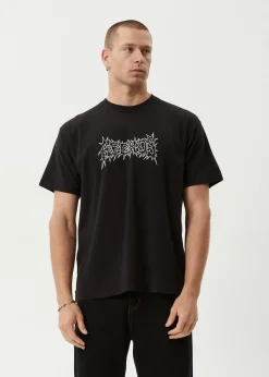 T-Shirts<Afends Mental  - Boxy Tee Black