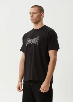 T-Shirts<Afends Mental  - Boxy Tee Black
