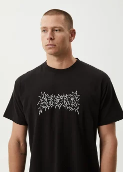 T-Shirts<Afends Mental  - Boxy Tee Black