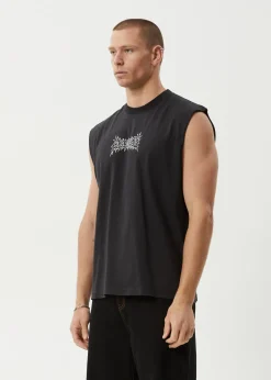 Sleeveless<Afends Mental  - Sleeveless Tee Stone Black