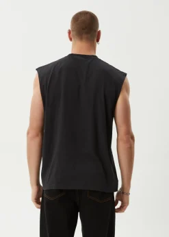 Sleeveless<Afends Mental  - Sleeveless Tee Stone Black