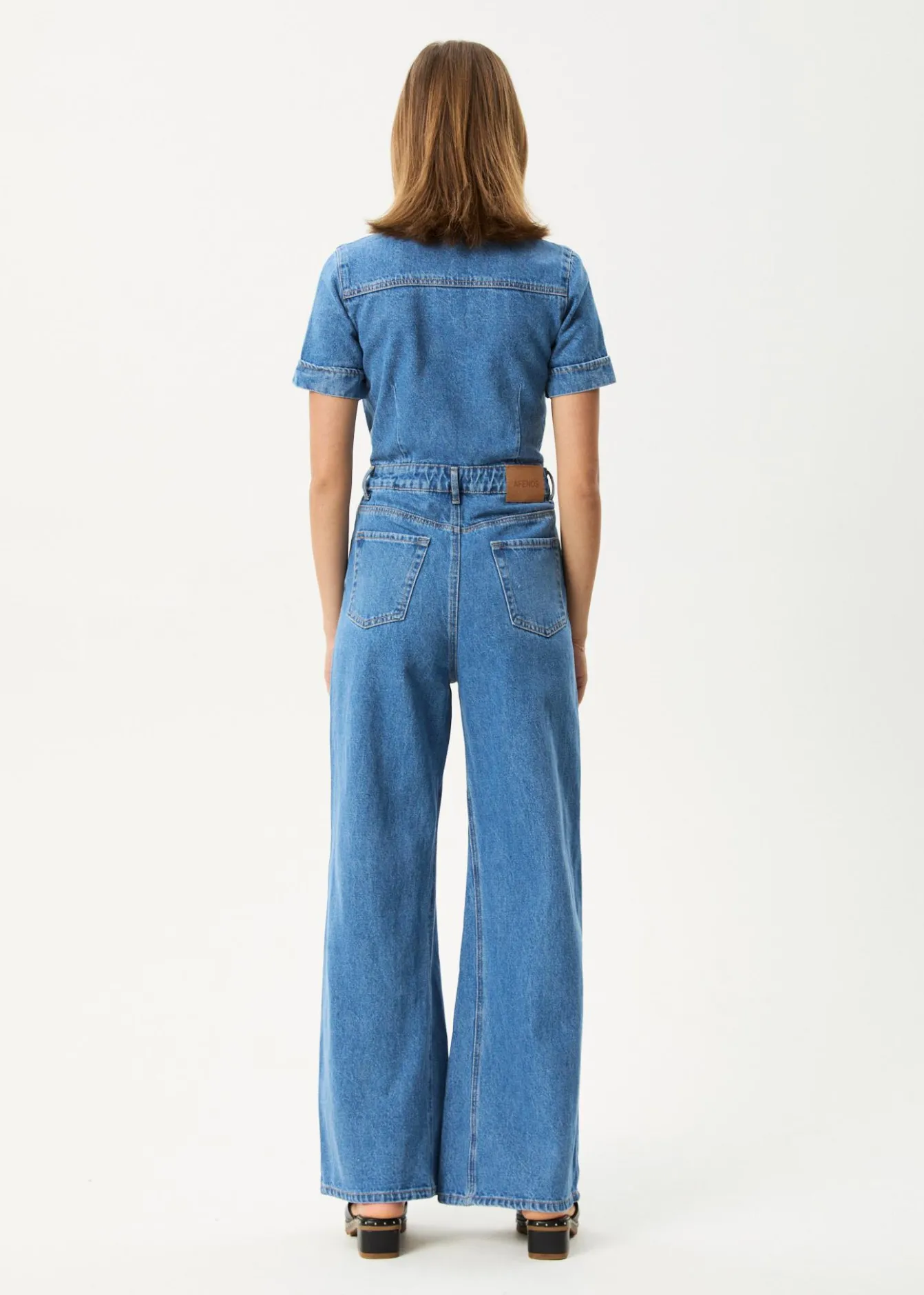 Jumpsuits & Overalls|Essentials<Afends Miami - Denim Flared Jumpsuit Worn Blue