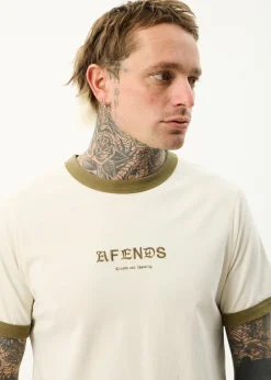 T-Shirts<Afends Mix Up  - Ringer Tee Moonbeam
