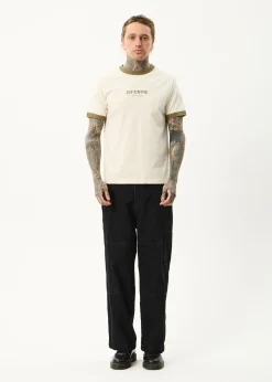 T-Shirts<Afends Mix Up  - Ringer Tee Moonbeam