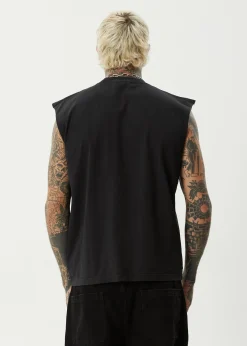 Sleeveless<Afends Mix Up  - Sleeveless Tee Stone Black