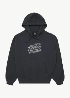 Sweaters & Hoodies<Afends Moments  - Boxy Hoodie Charcoal