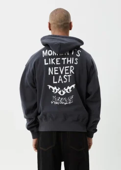 Sweaters & Hoodies<Afends Moments  - Boxy Hoodie Charcoal