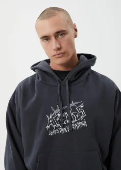 Sweaters & Hoodies<Afends Moments  - Boxy Hoodie Charcoal