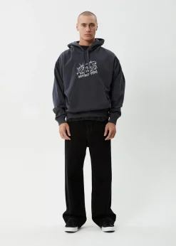 Sweaters & Hoodies<Afends Moments  - Boxy Hoodie Charcoal