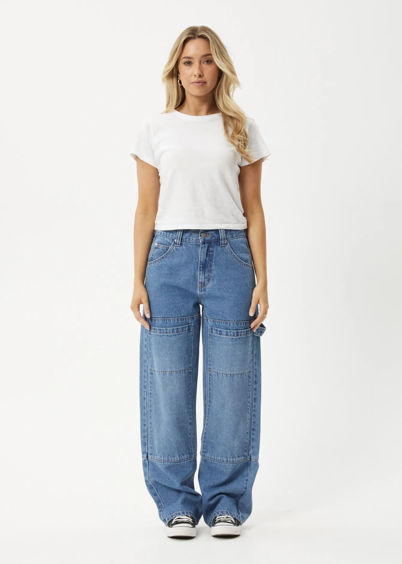 Essentials|Jeans<Afends Moss - Denim Workwear Jean Worn Blue
