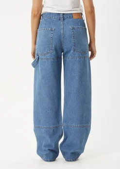 Essentials|Jeans<Afends Moss - Denim Workwear Jean Worn Blue