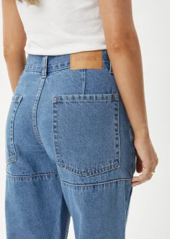 Essentials|Jeans<Afends Moss - Denim Workwear Jean Worn Blue