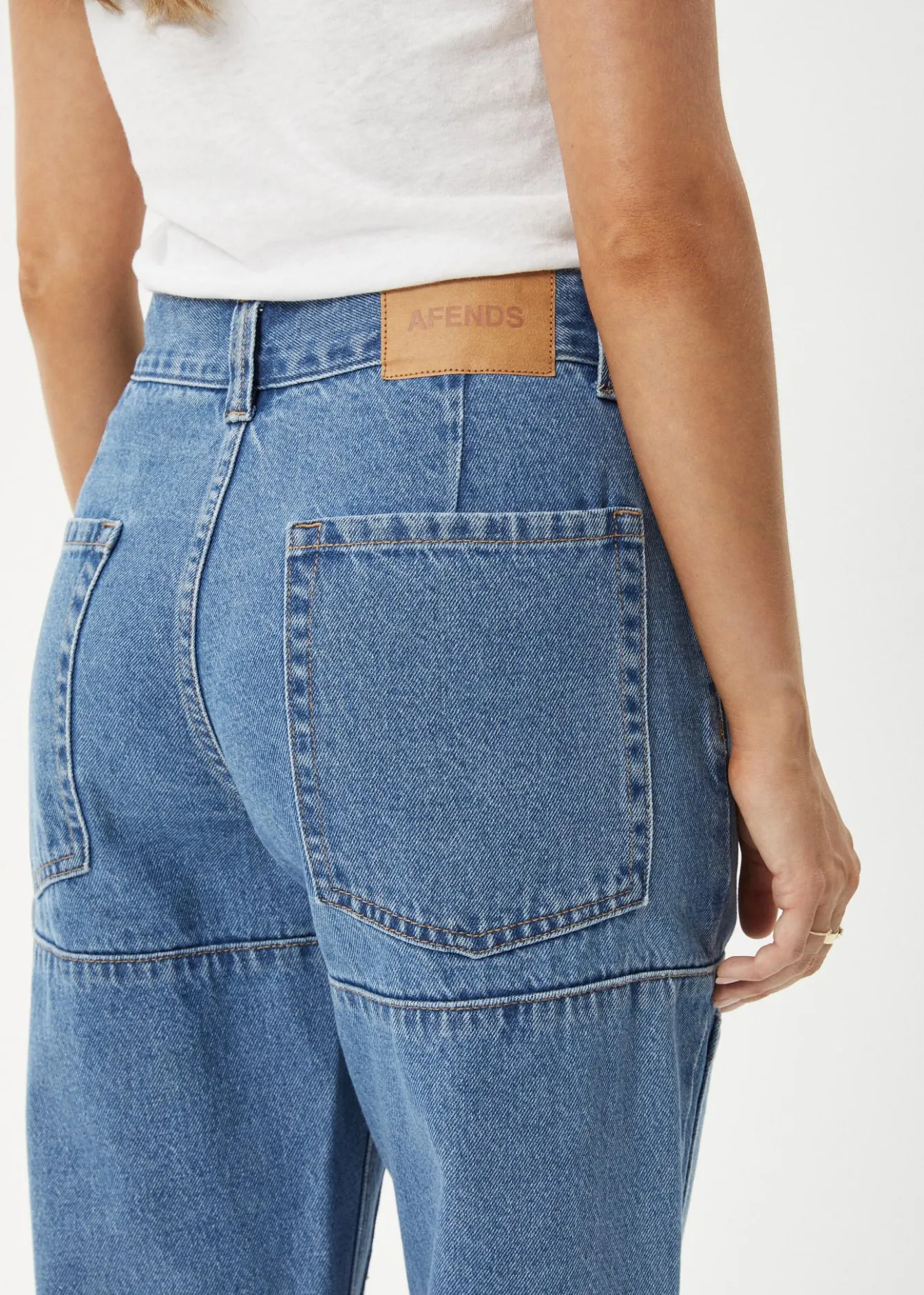 Essentials|Jeans<Afends Moss - Denim Workwear Jean Worn Blue