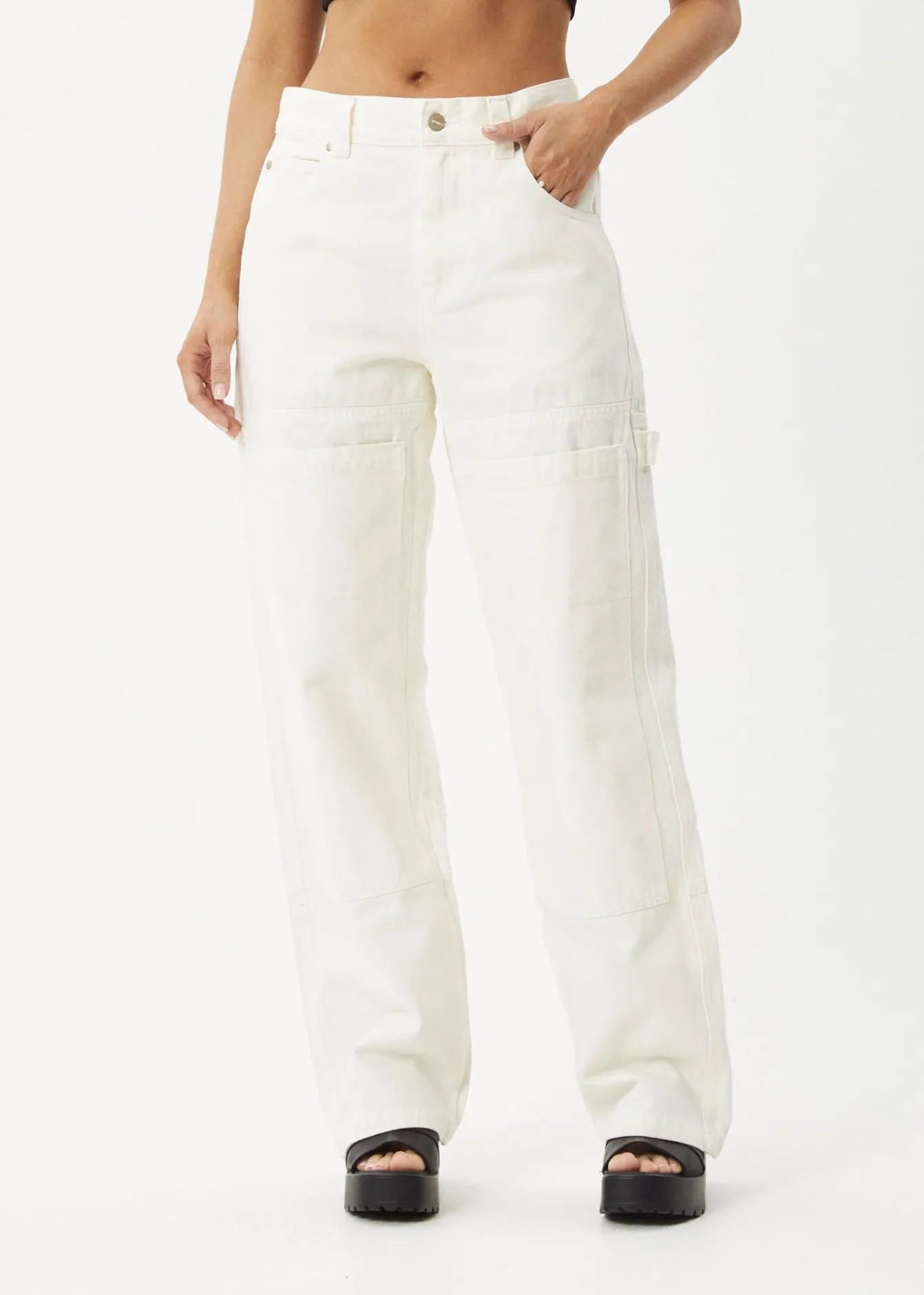 Jeans|Essentials<Afends Moss - Denim Workwear Jean Off White