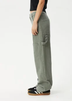 Pants<Afends Moss  - Workwear Pant Olive