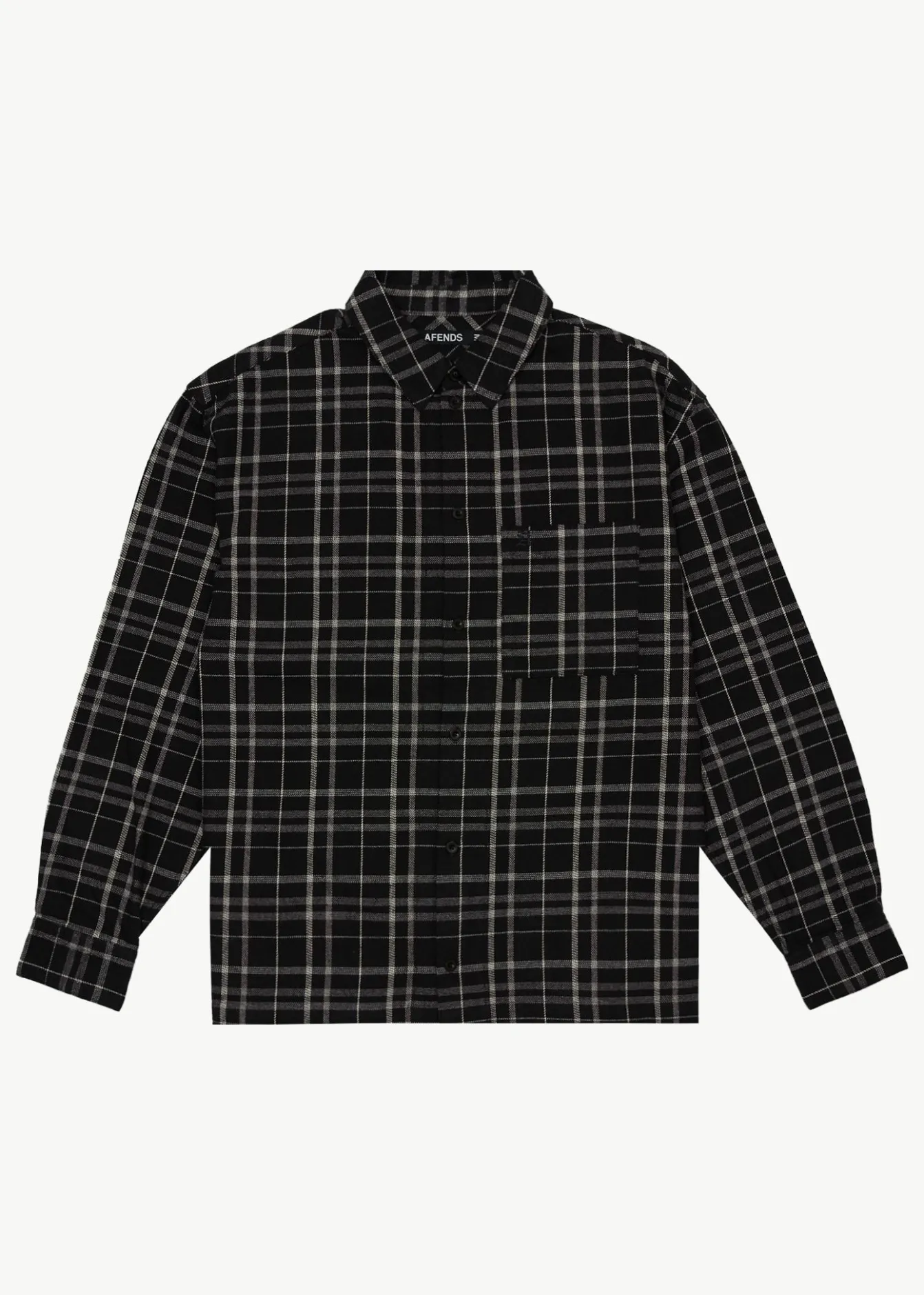 Shirts<Afends Nights - Flannel Long Sleeve Shirt Black Check