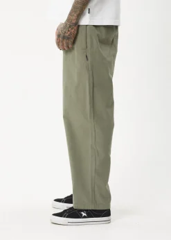 Pants<Afends Ninety Eights  - Baggy Elastic Waist Pant Olive