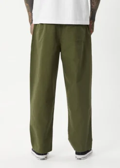 Pants<Afends Ninety Eights  - Baggy Elastic Waist Pant Military