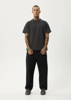 Pants<Afends Ninety Eights  - Elastic Waist Pant Black