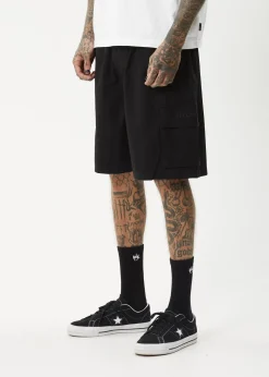 Shorts<Afends Ninety Eights Cargo  - Oversized Cargo Short 20" Black