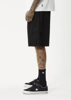 Shorts<Afends Ninety Eights Cargo  - Oversized Cargo Short 20" Black