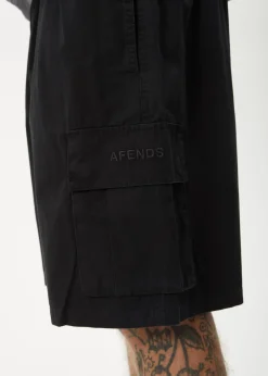 Shorts<Afends Ninety Eights Cargo  - Oversized Cargo Short 20" Black