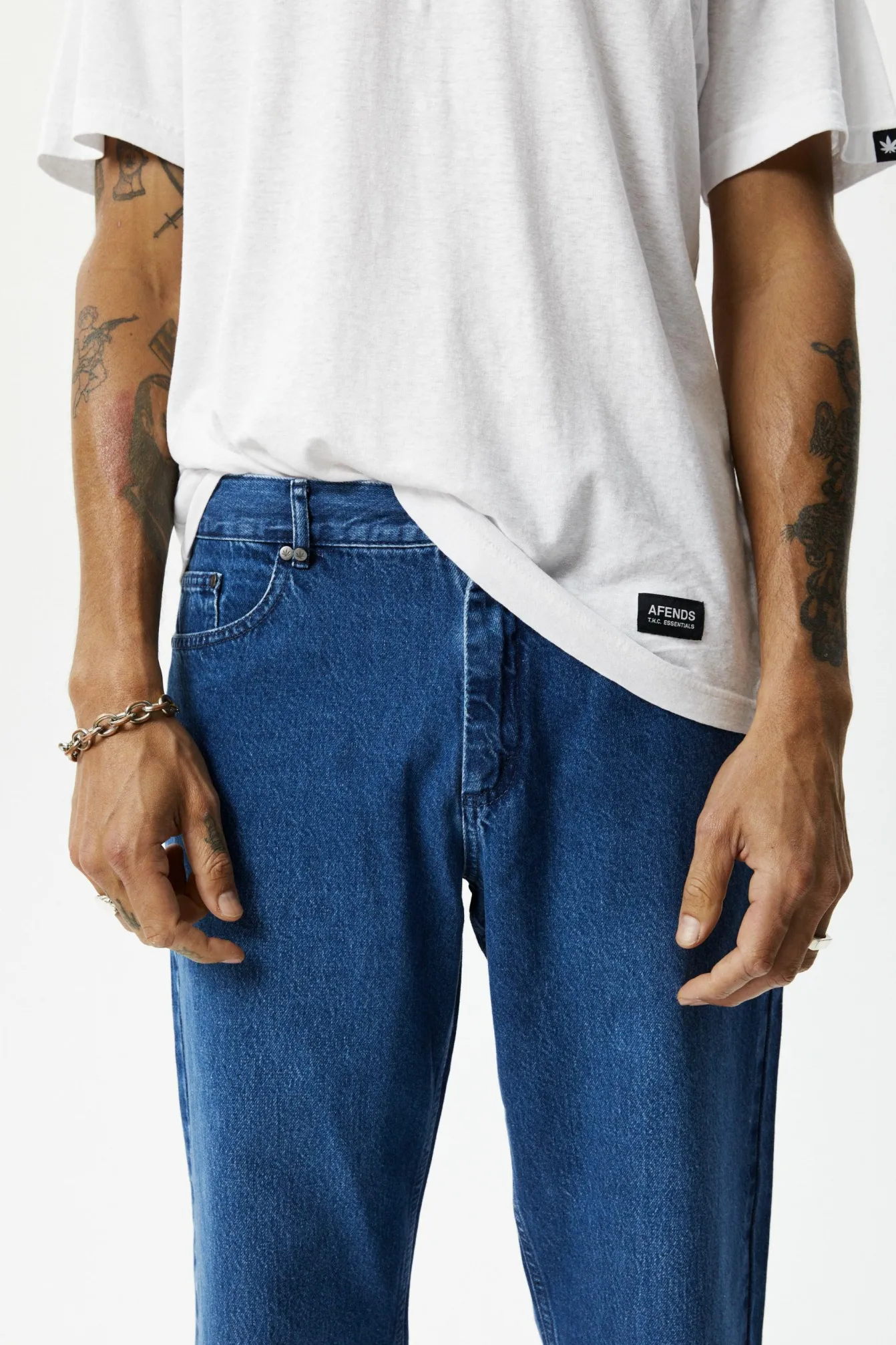 Jeans<Afends Ninety Twos - Denim Relaxed Jean Authentic Blue