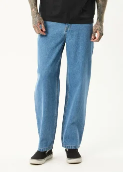 Jeans<Afends Ninety Twos  - Denim Relaxed Jean Worn Blue