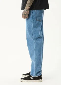 Jeans<Afends Ninety Twos  - Denim Relaxed Jean Worn Blue