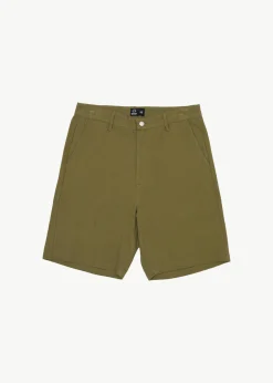 Shorts<Afends Ninety Twos  - Fixed Waist Short 19" Military