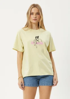 Tees & Shirts<Afends No Fury  - Oversized Tee Lemongrass