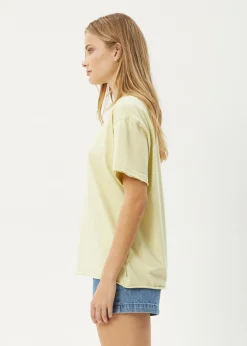 Tees & Shirts<Afends No Fury  - Oversized Tee Lemongrass