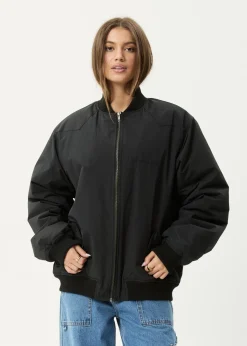 Jackets|Outerwear<Afends No More Bombs  - Bomber Jacket Black