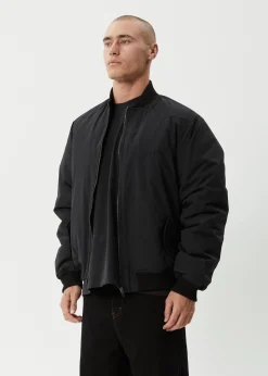 Jackets|Outerwear<Afends No More Bombs  - Bomber Jacket Black