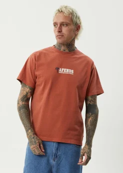 T-Shirts<Afends Nuts N Bolts  - Heavyweight Boxy Tee Terra