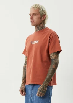 T-Shirts<Afends Nuts N Bolts  - Heavyweight Boxy Tee Terra