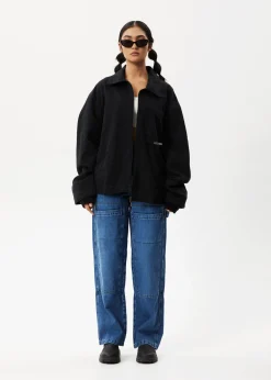 Jackets|Outerwear<Afends Oracle  - Workwear Jacket Black