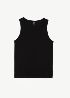Sleeveless<Afends Paramount  - Rib Singlet Black