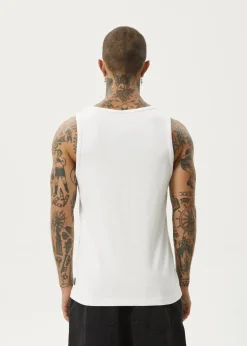 Sleeveless<Afends Paramount  - Rib Singlet White