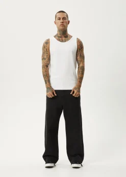 Sleeveless<Afends Paramount  - Rib Singlet White