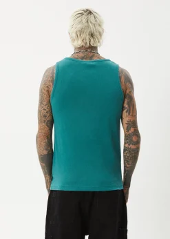 Sleeveless<Afends Paramount  - Rib Singlet Washed Pine