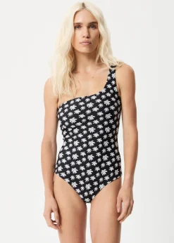 Swimwear<Afends Pascale  - One Shoulder Swimsuit Black