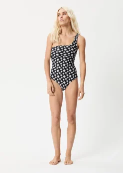 Swimwear<Afends Pascale  - One Shoulder Swimsuit Black