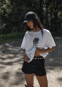 Tees & Shirts<Afends Patches  -  Oversized Tee White