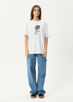 Tees & Shirts<Afends Patches  -  Oversized Tee White
